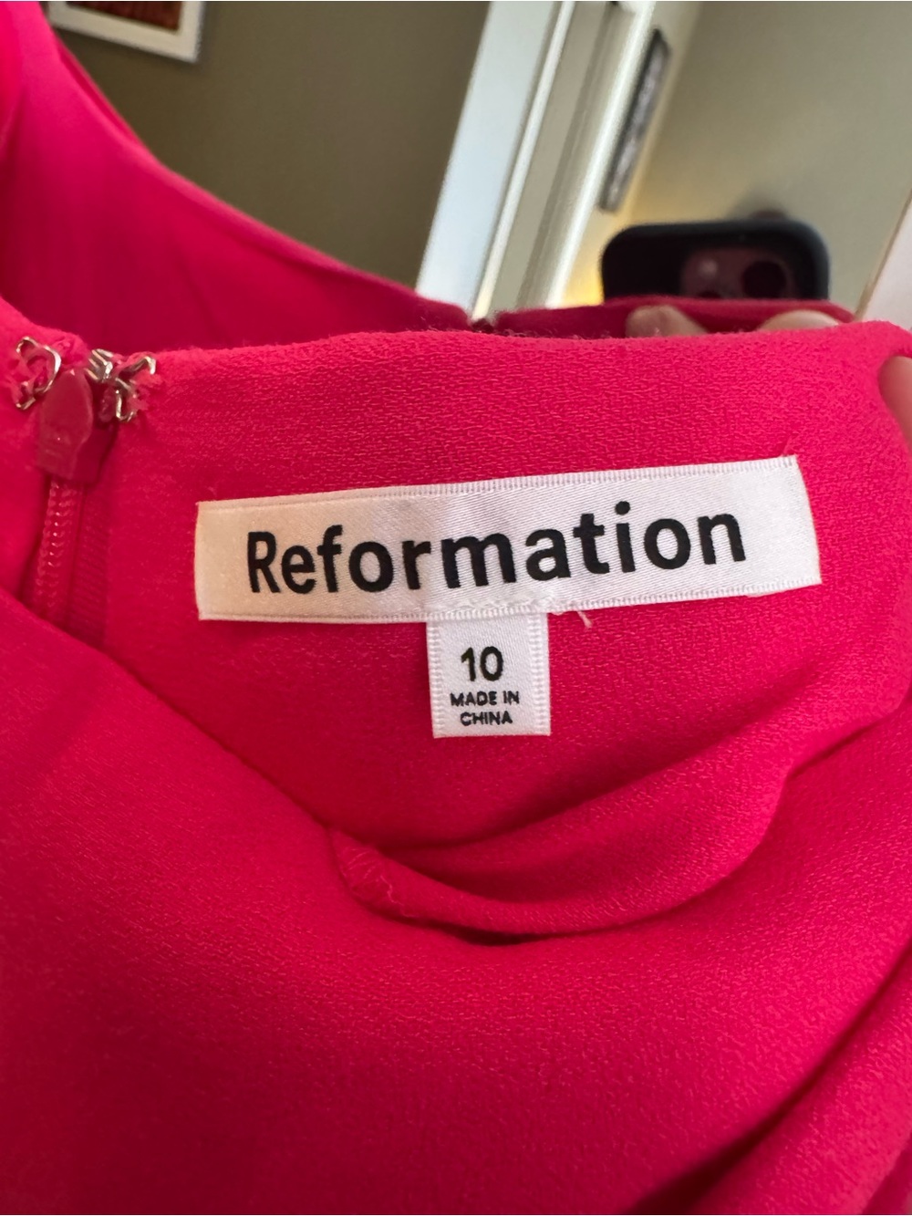 Reformation Hot Pink Spaghetti Strap Maxi Dress